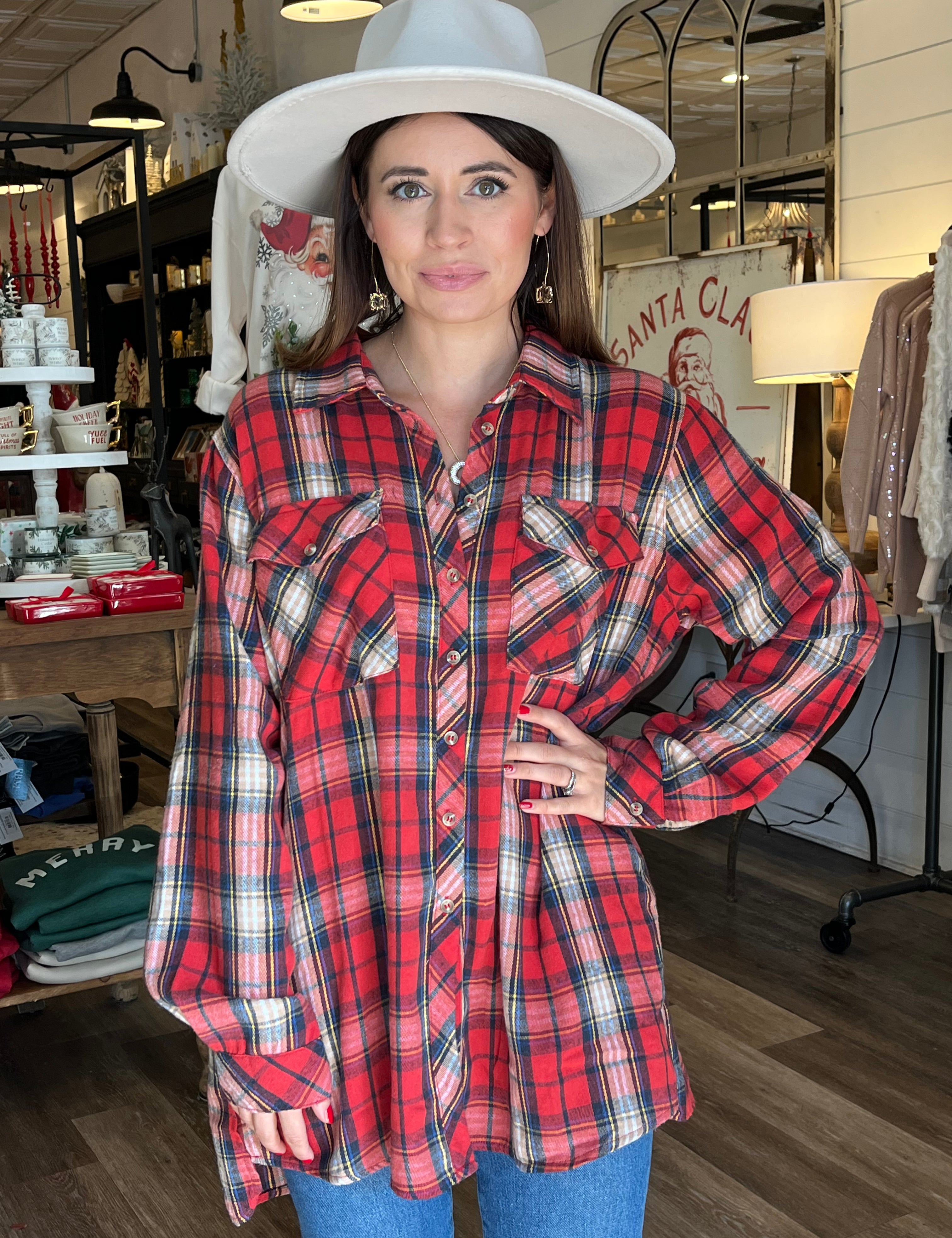 Emerson Plaid Top