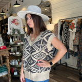 Phoebe Oversize Aztec Vest