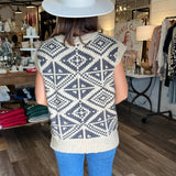 Phoebe Oversize Aztec Vest