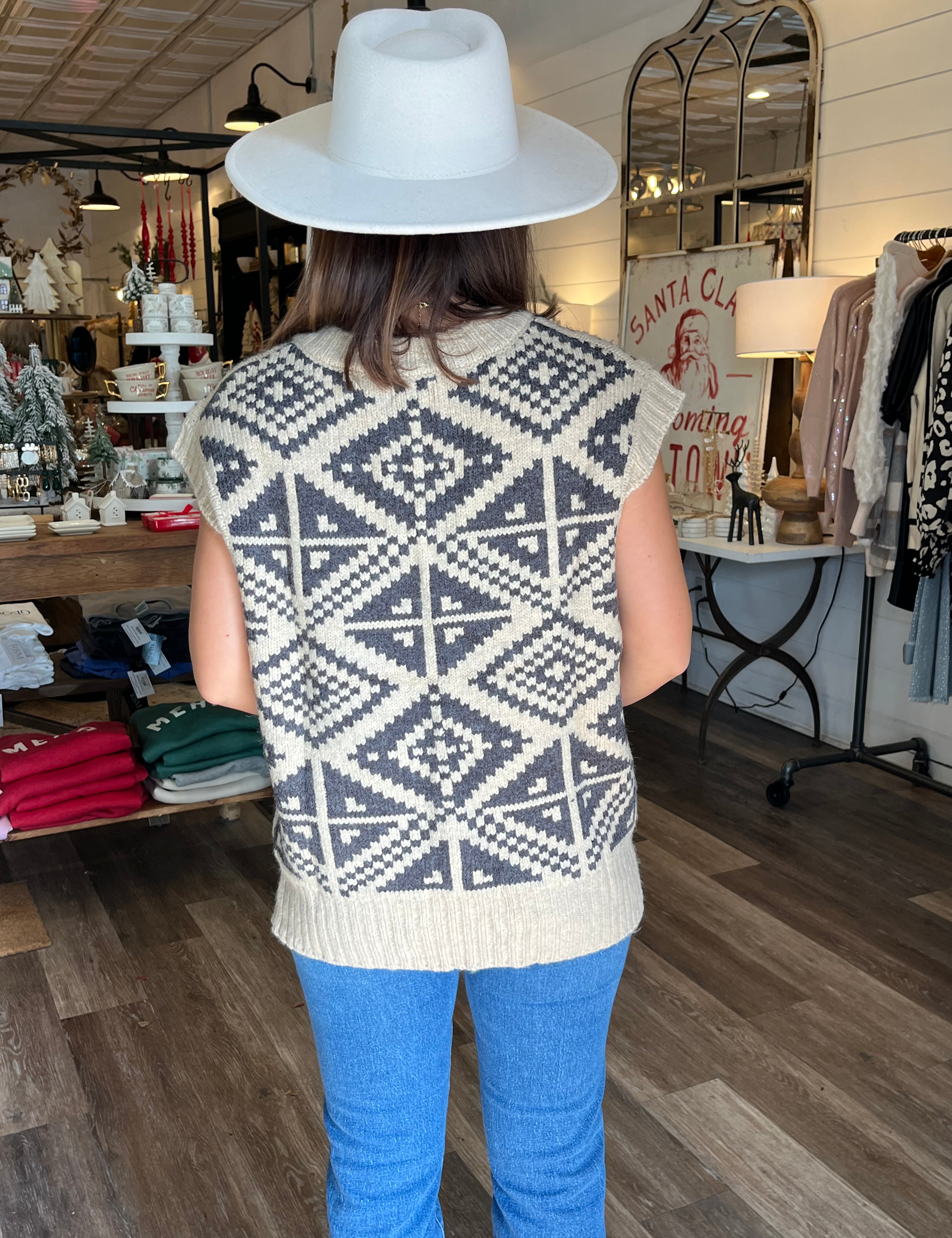 Phoebe Oversize Aztec Vest