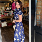 Evelyn Floral Print Midi Dress