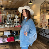 Ada Denim Fringe Jacket