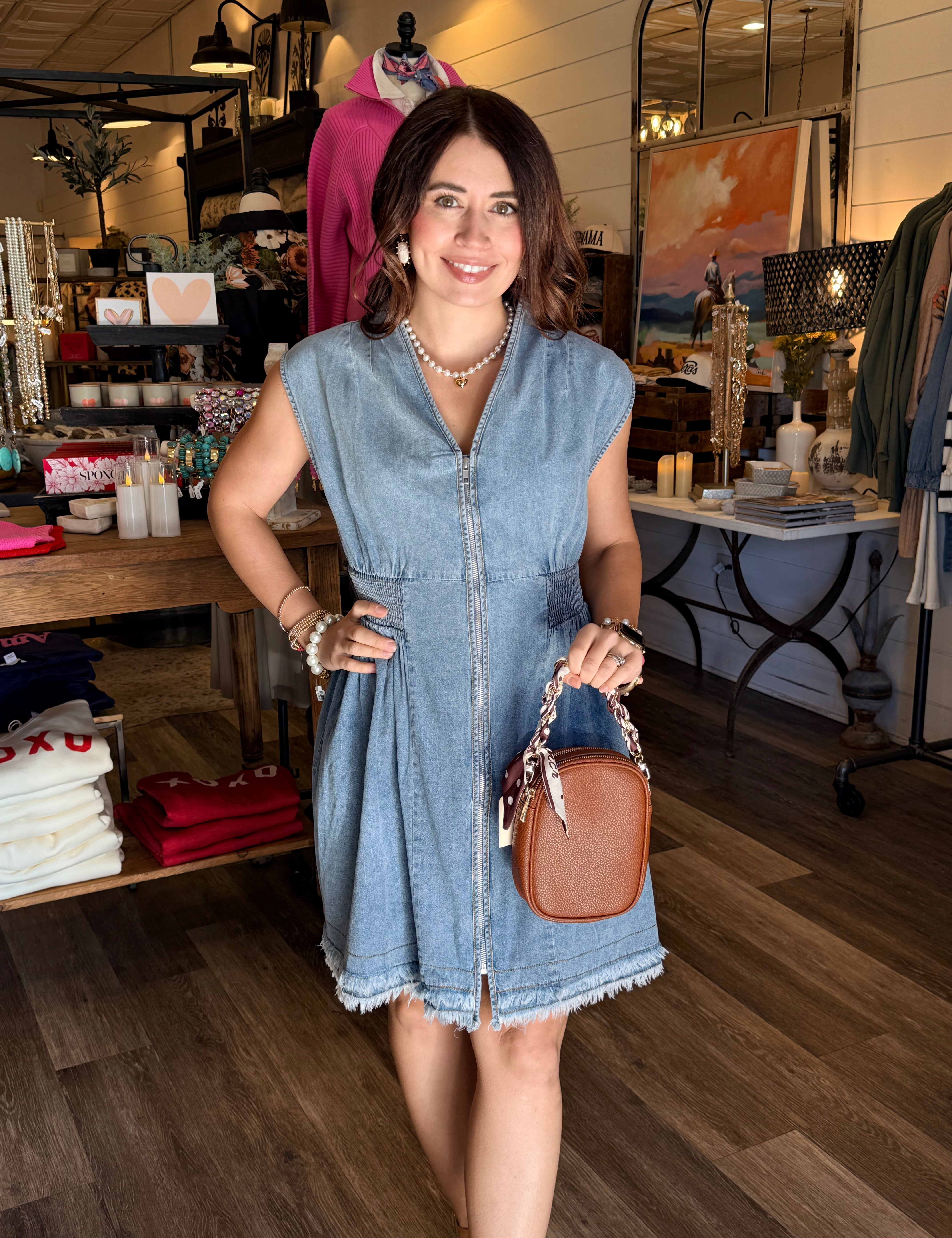 Hannah Denim Mini Dress