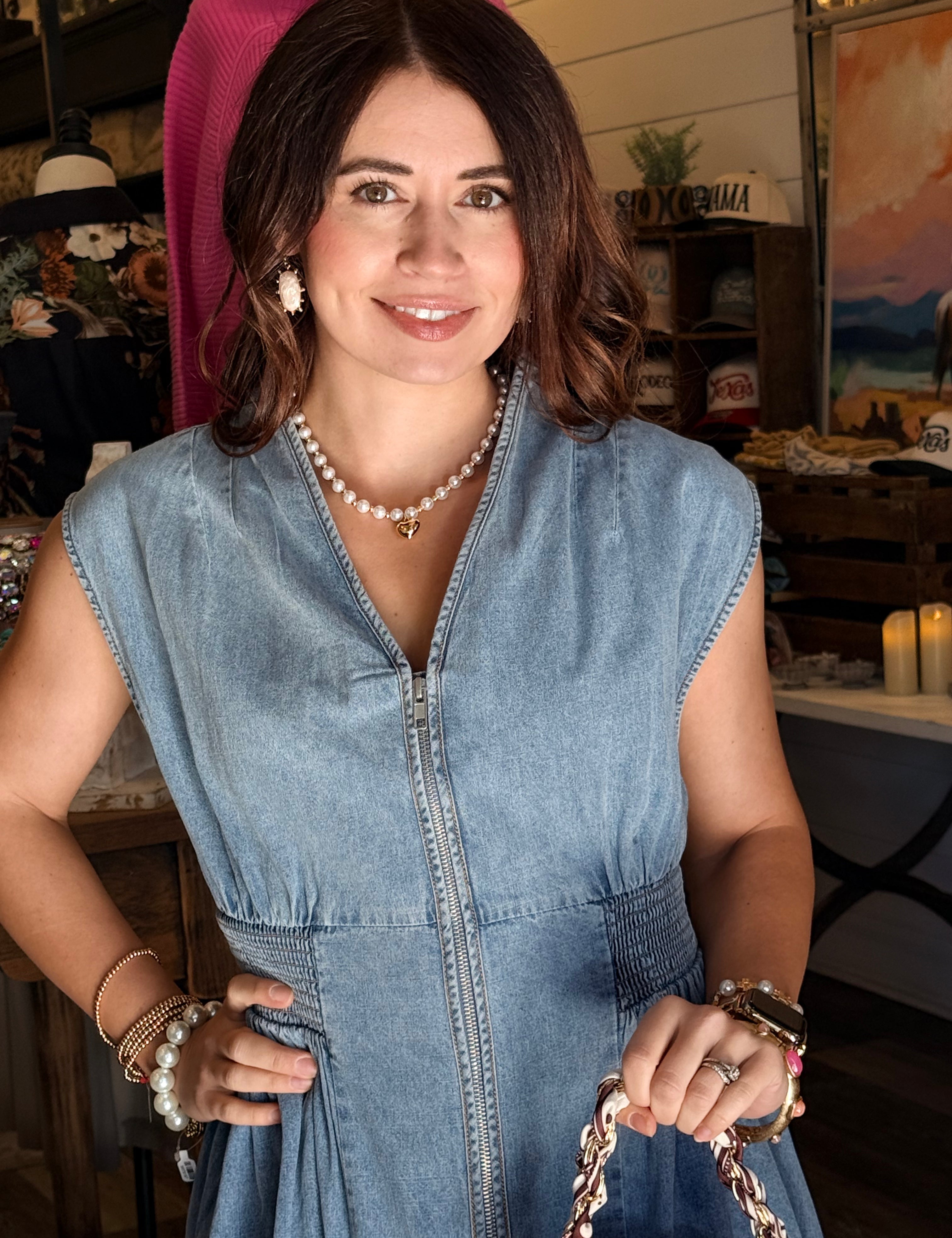 Hannah Denim Mini Dress