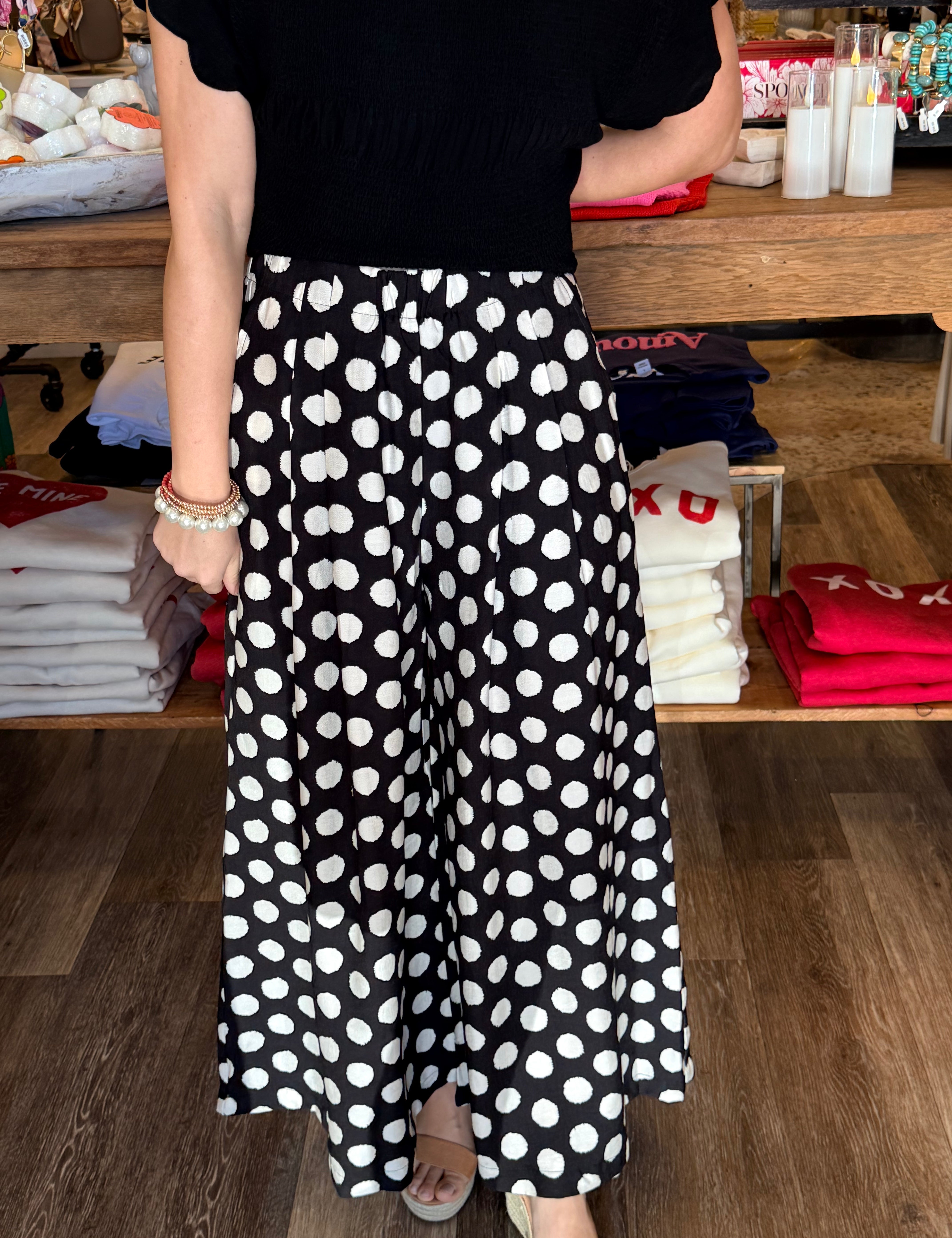 Sally Polka Dot Wide Leg Pants