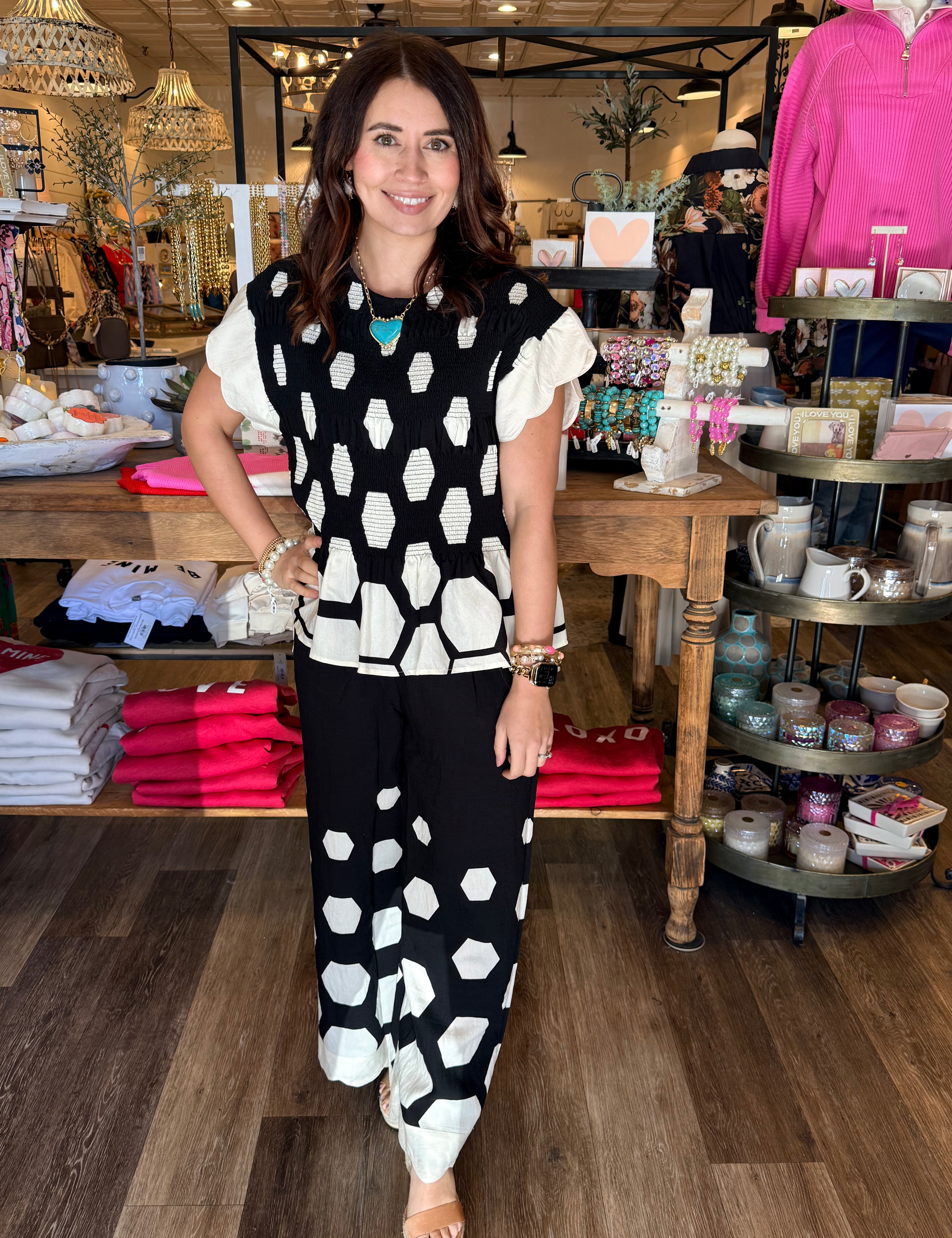 Sabrina Print Peplum Top