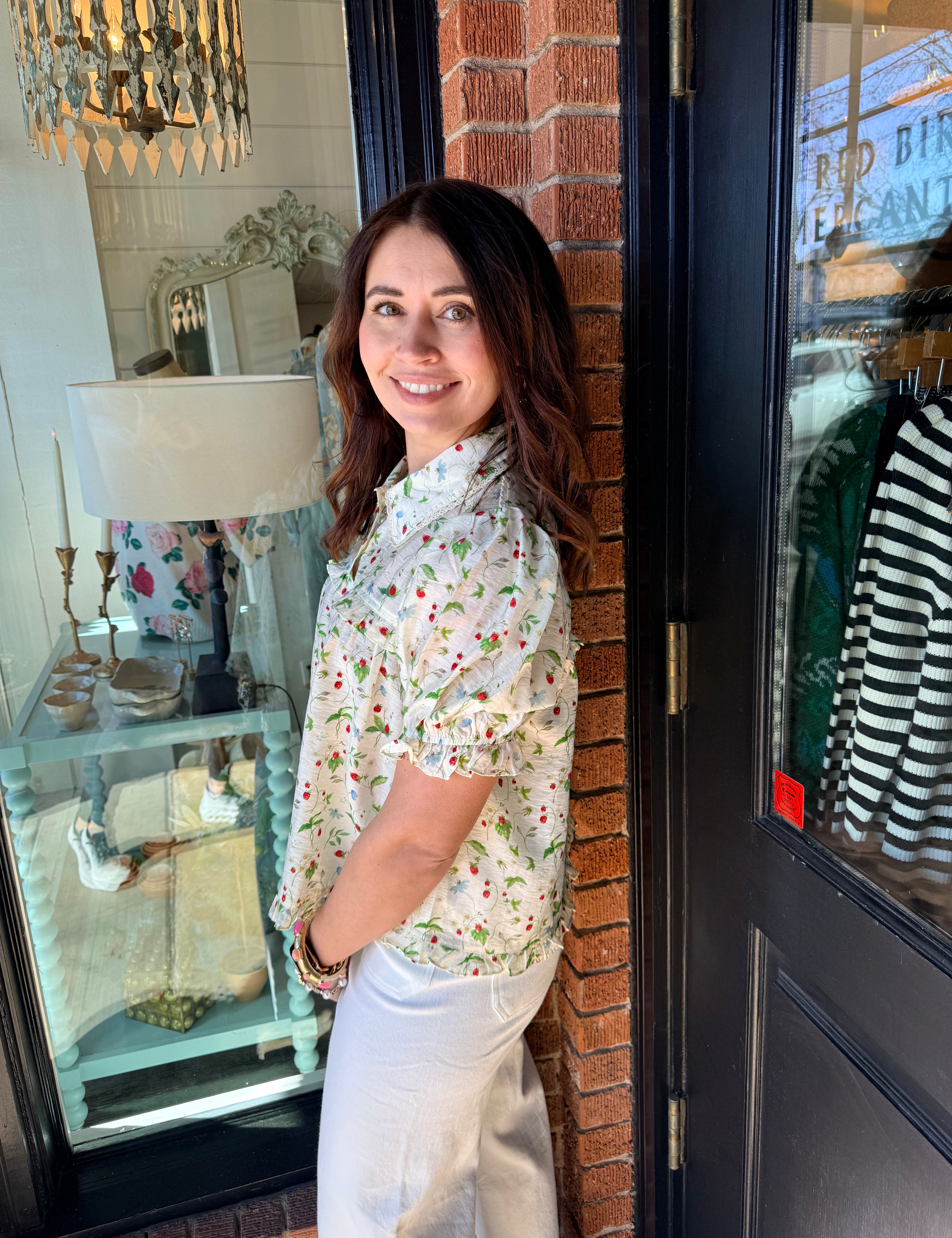 Sarah Ruffled Sleeve Blouse