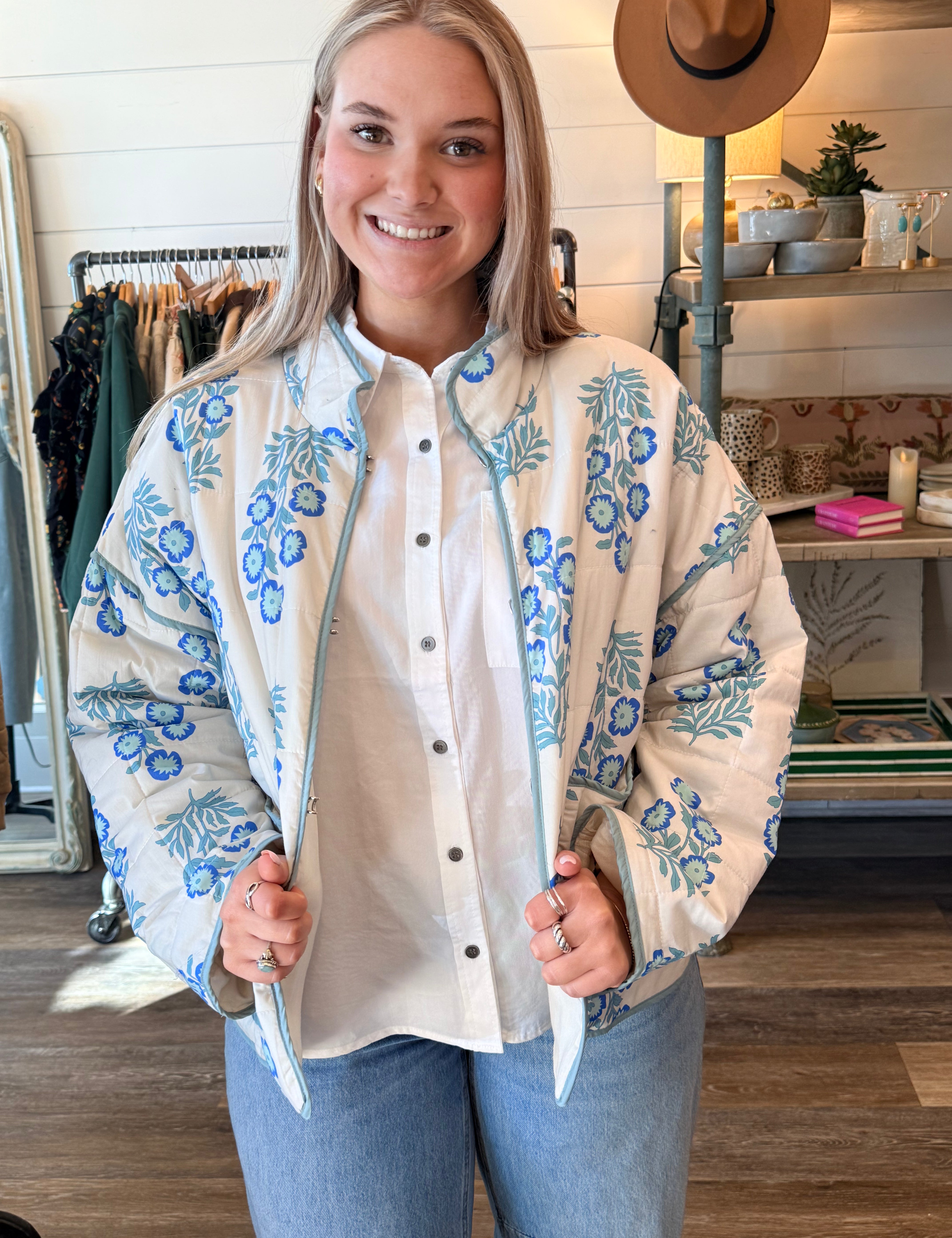 Jenna Quilted  Floral Jacket