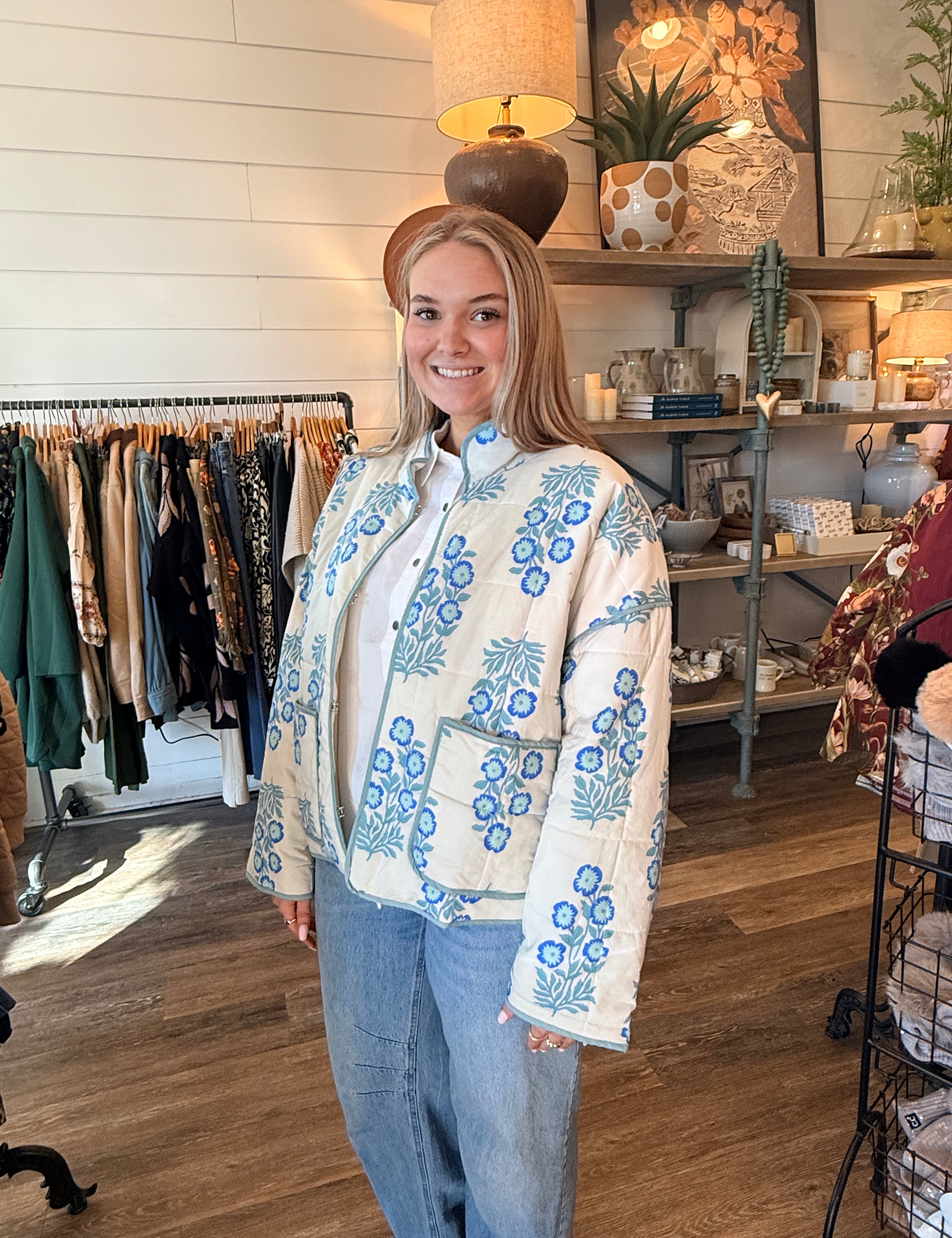 Jenna Quilted  Floral Jacket