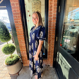 Wrenlee Border Print Midi Dress