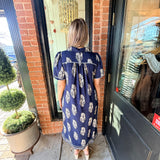 Wrenlee Border Print Midi Dress