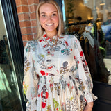 Elodie Smocked Waist Floral Dress