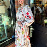 Elodie Smocked Waist Floral Dress