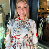 Elodie Smocked Waist Floral Dress