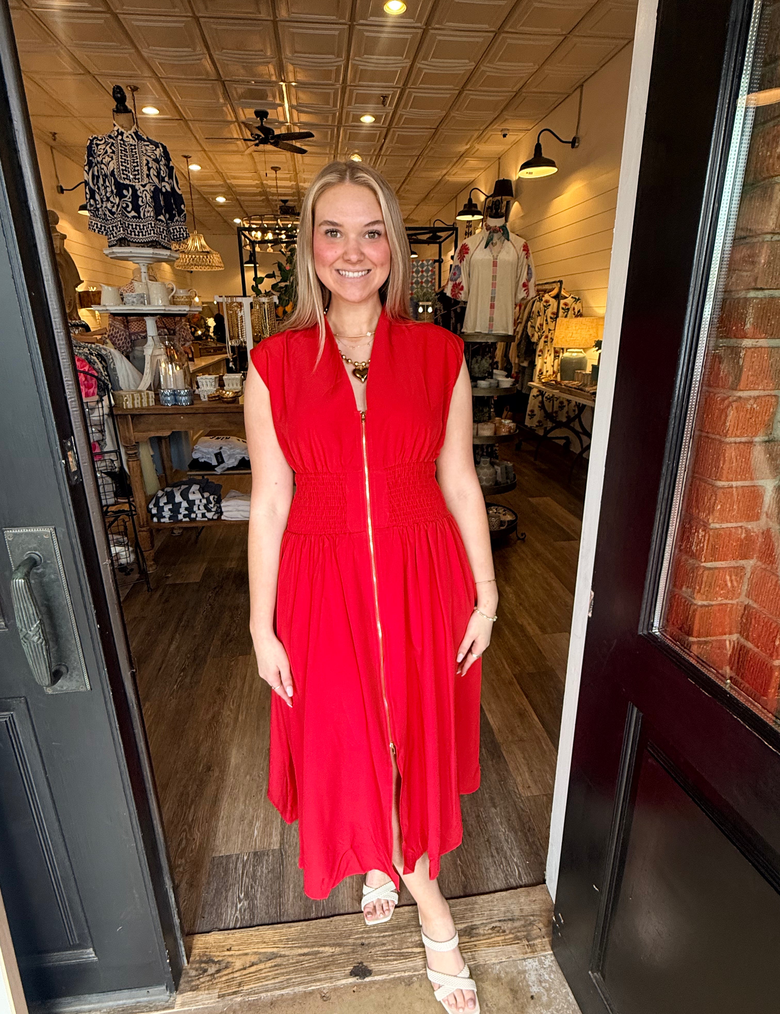 Morgan Front Zip Up Dress