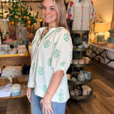 Gabrielle Floral Gauze Top