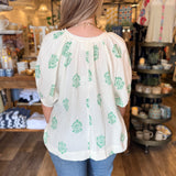 Gabrielle Floral Gauze Top