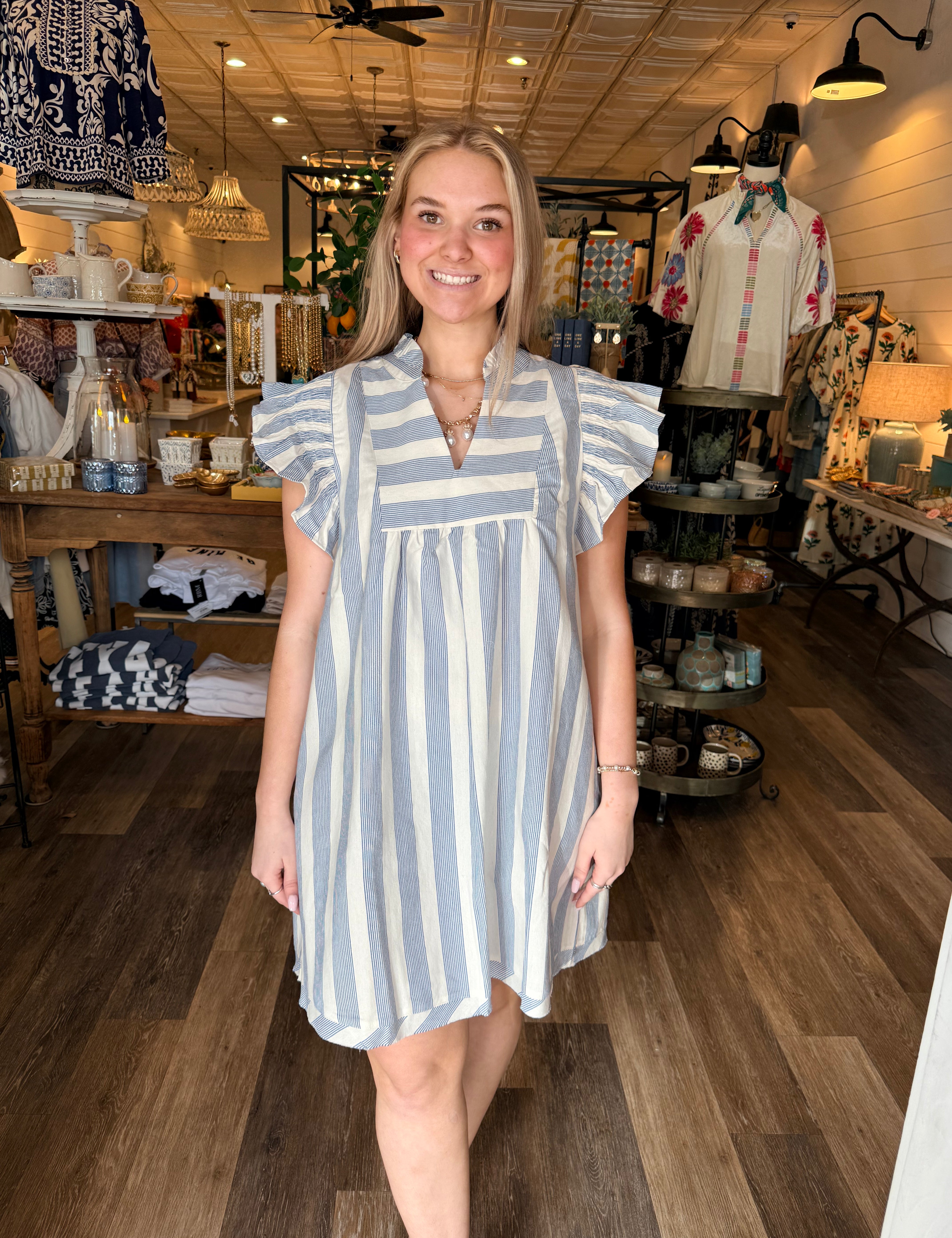 Finley Ruffle Sleeve Dress