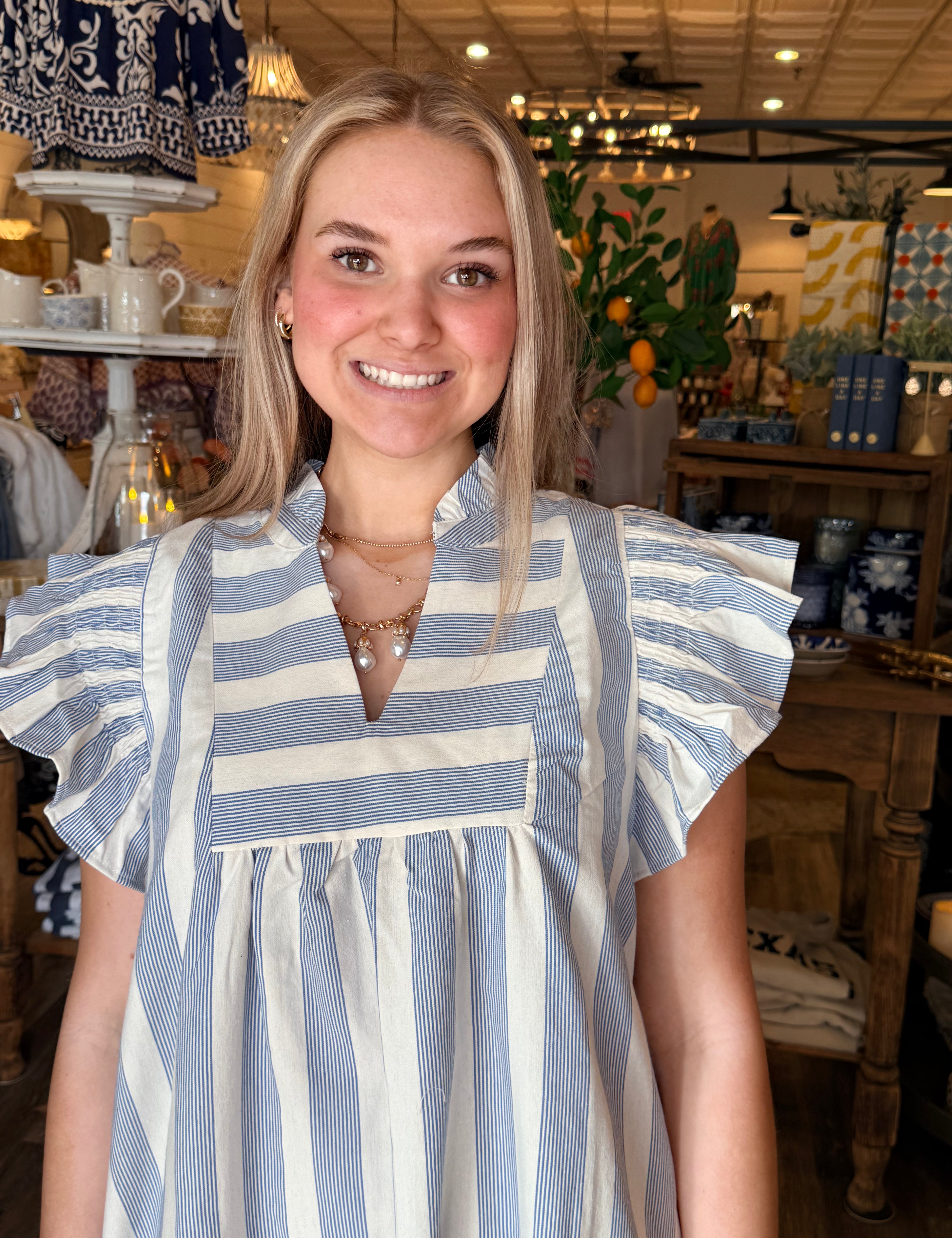 Finley Ruffle Sleeve Dress