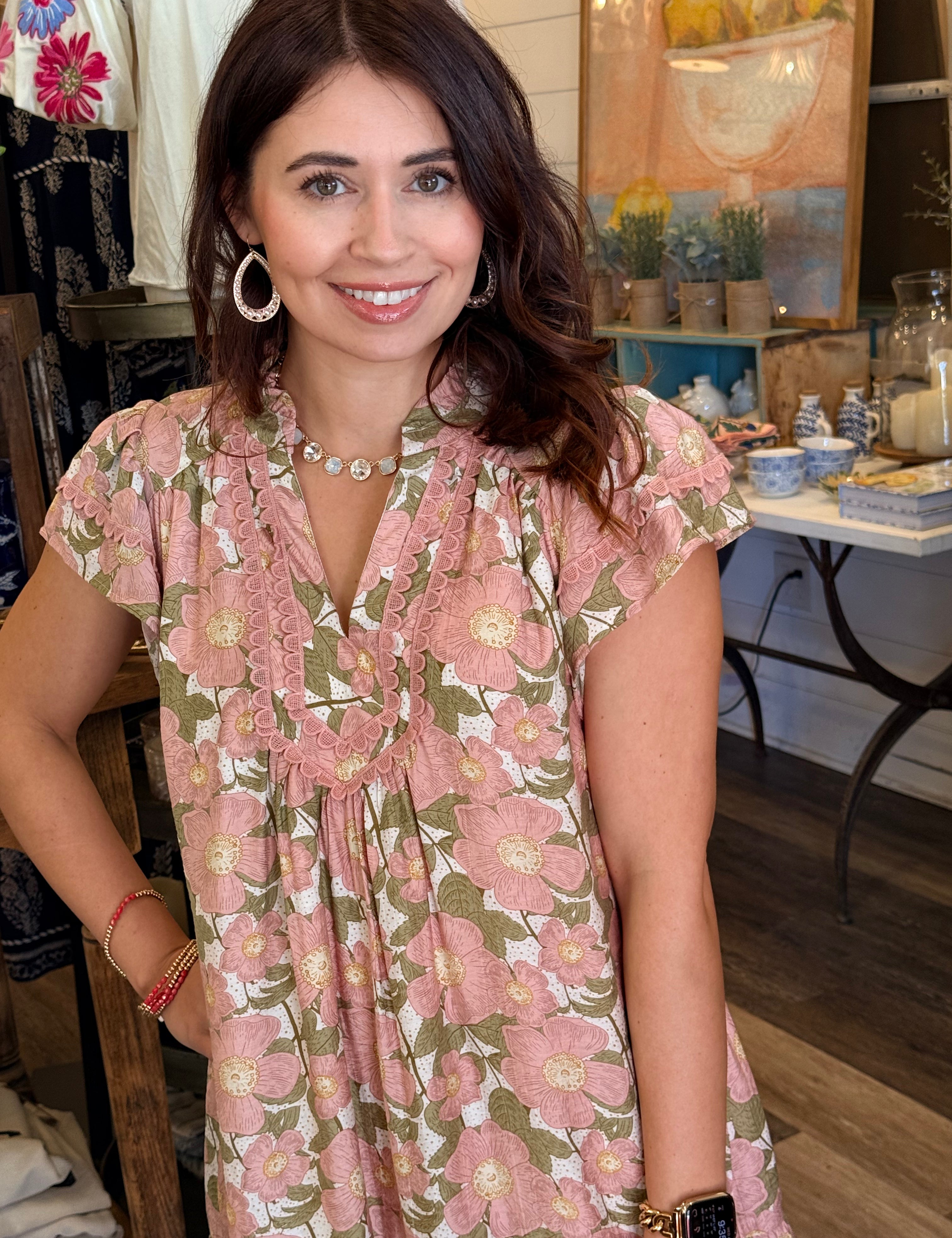 Darcy Abstract Tiered Mini Dress