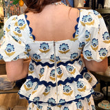 Margot Floral Peplum Top