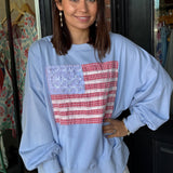 American Flag Terry Sweatshirt