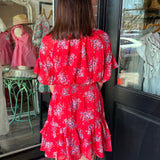 Lora Swiss Dot Floral Dress