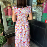 Cassie Ruffle Sleeve Dress