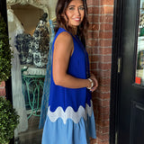 Ella Wave Shift Dress