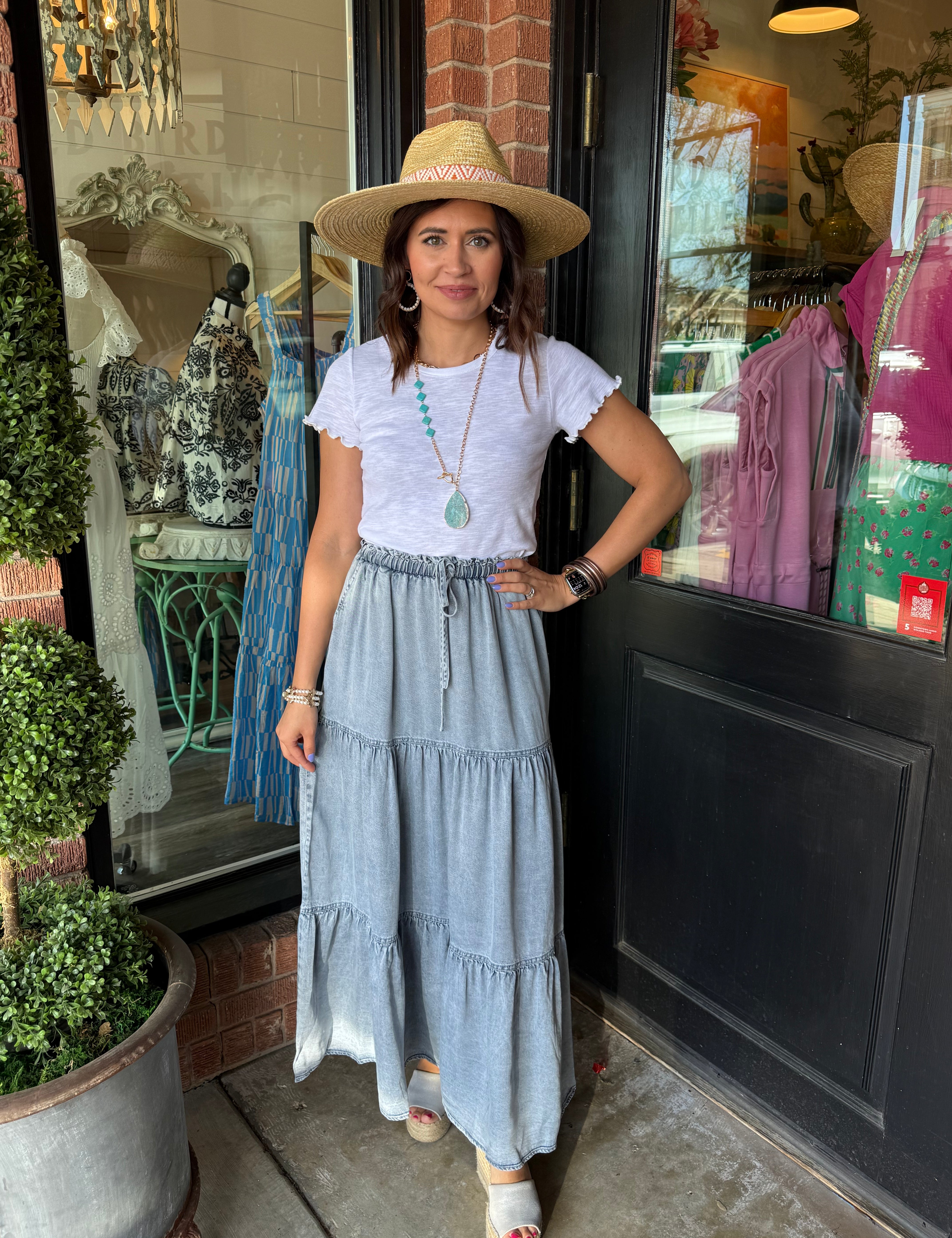Elizabeth Long Tiered Skirt