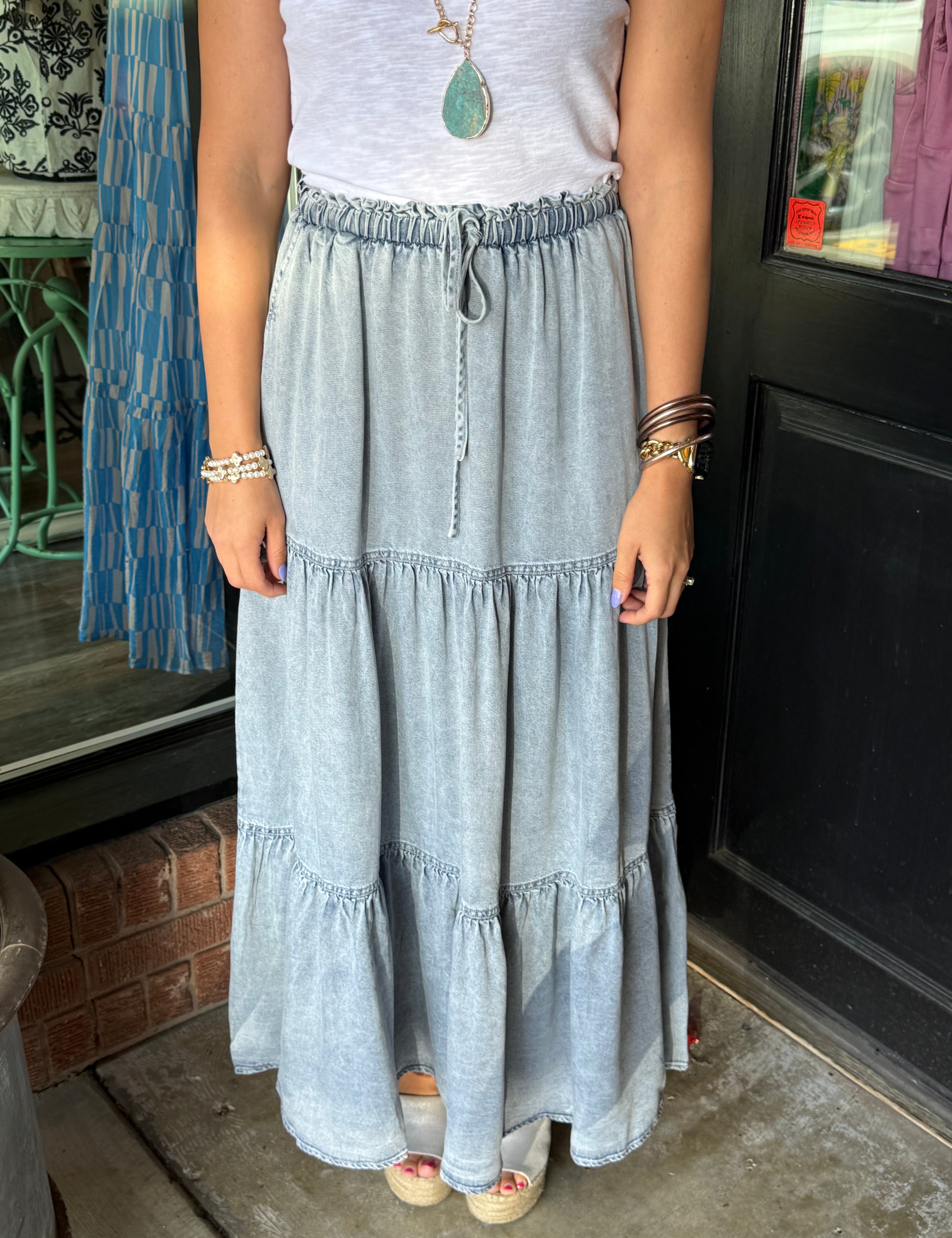 Elizabeth Long Tiered Skirt