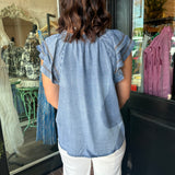 Jacee Ruffle Trim Top