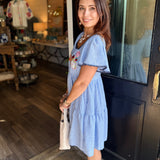 Maisie Embroidered Mini Dress