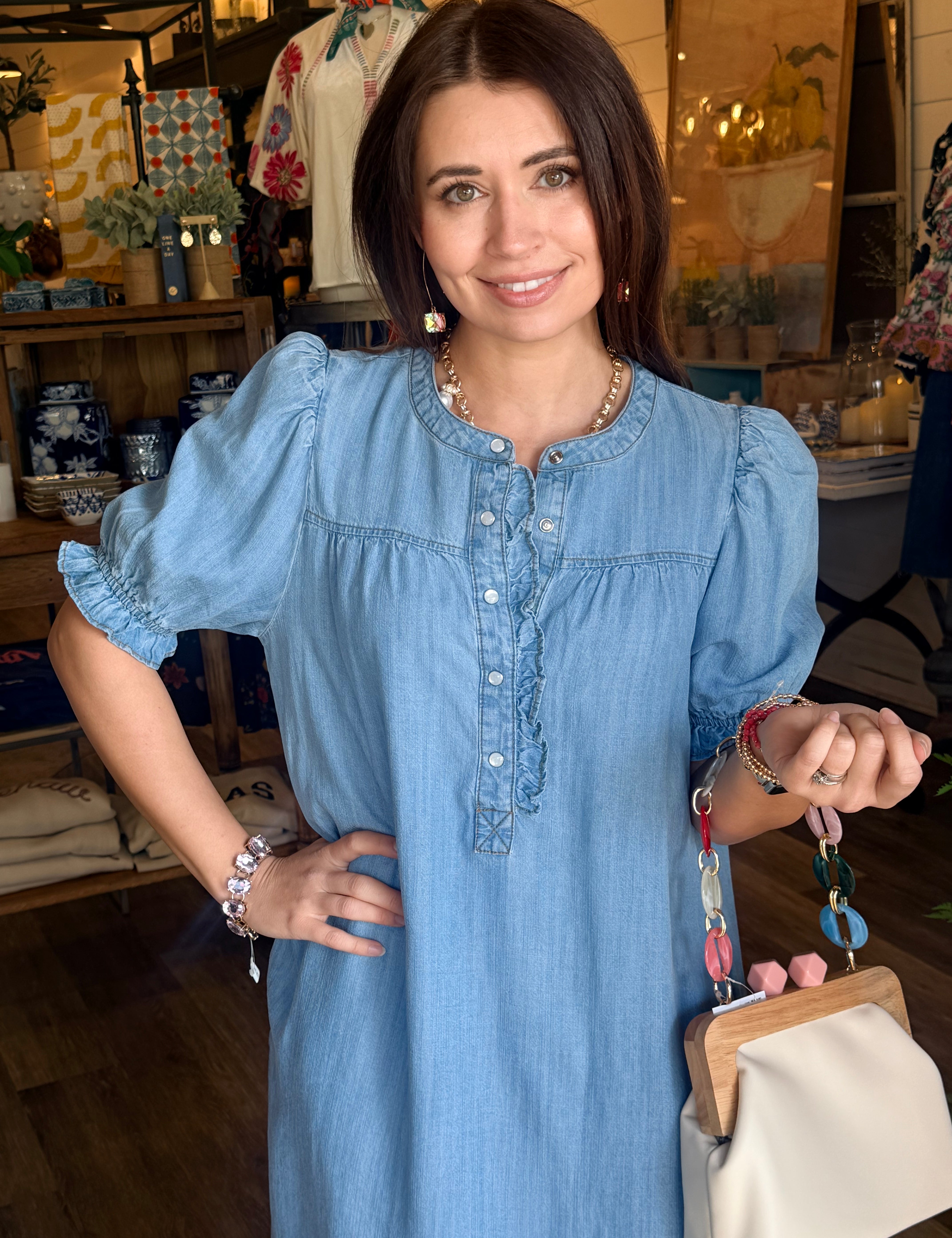 Josie Washed Denim Dress
