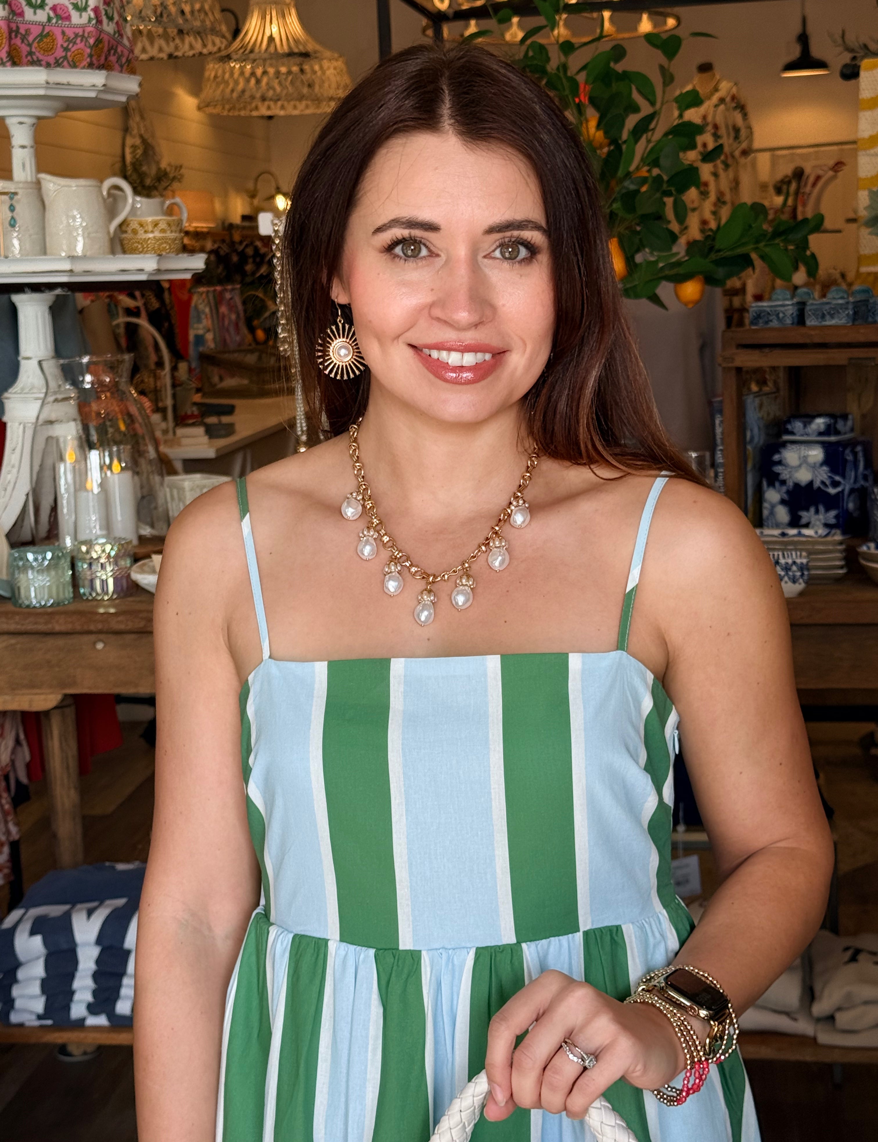 Sunny Stripe Ruffle Maxi Dress