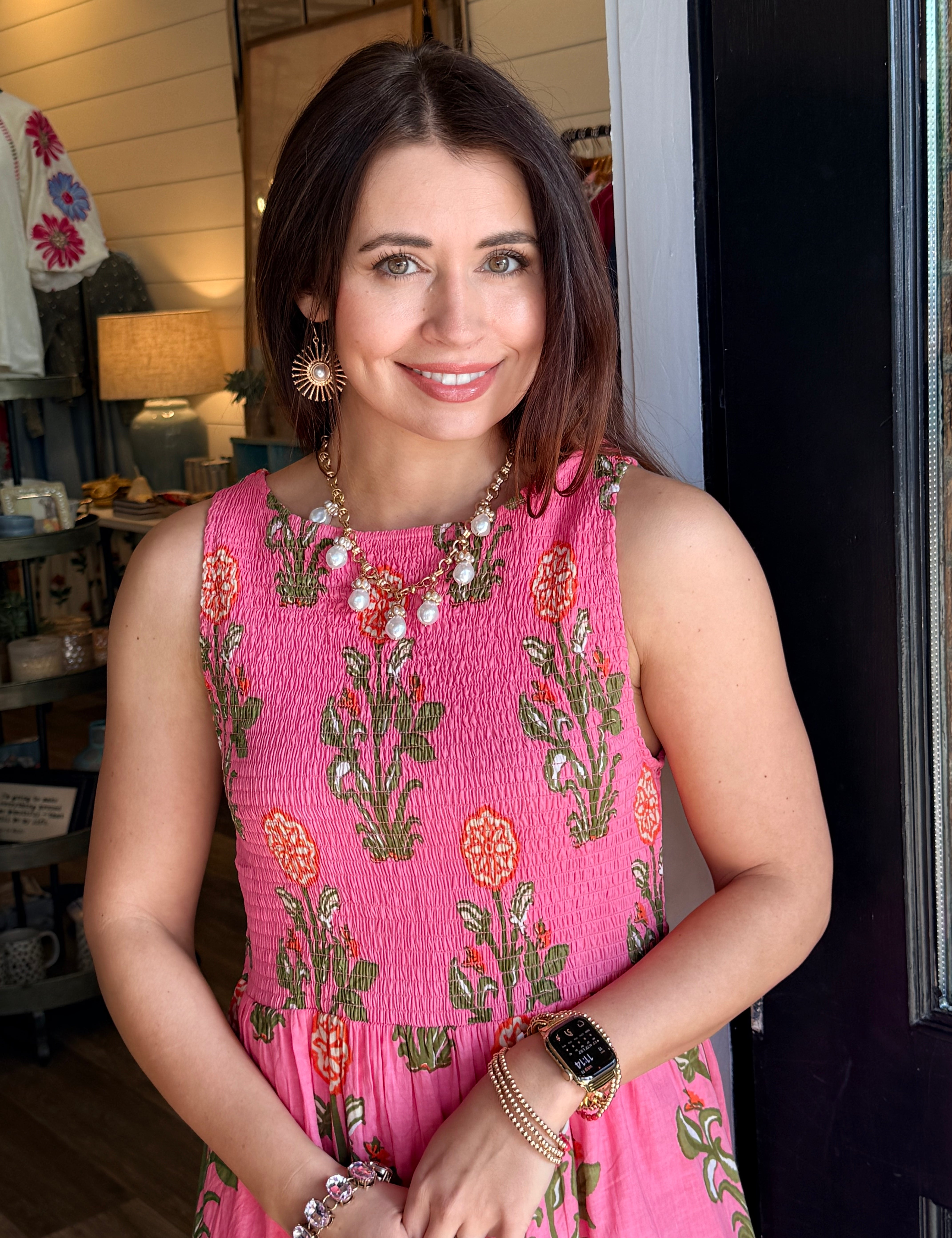 Carina Smocked Midi Dress