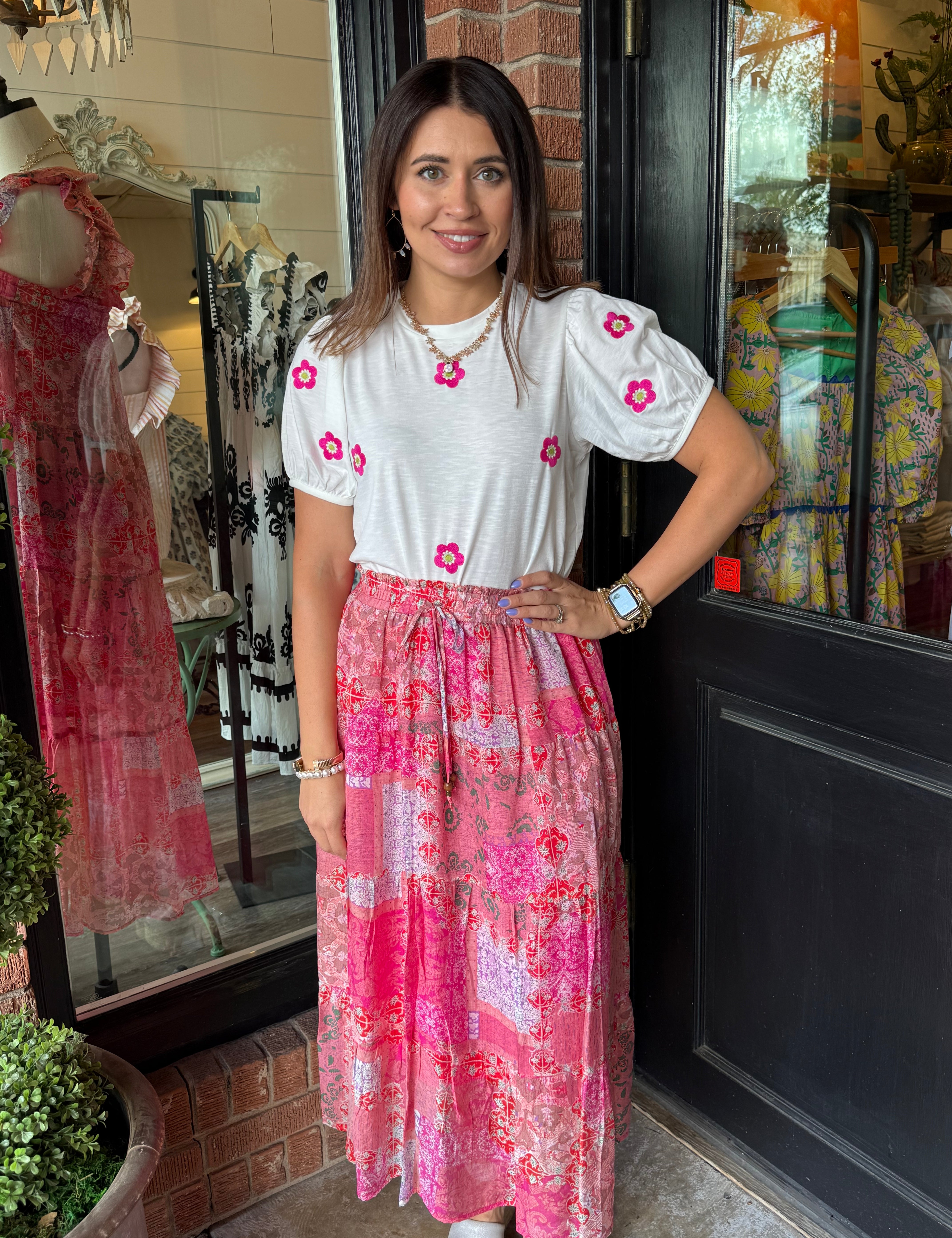 Eloise Daisies Embroidered Top