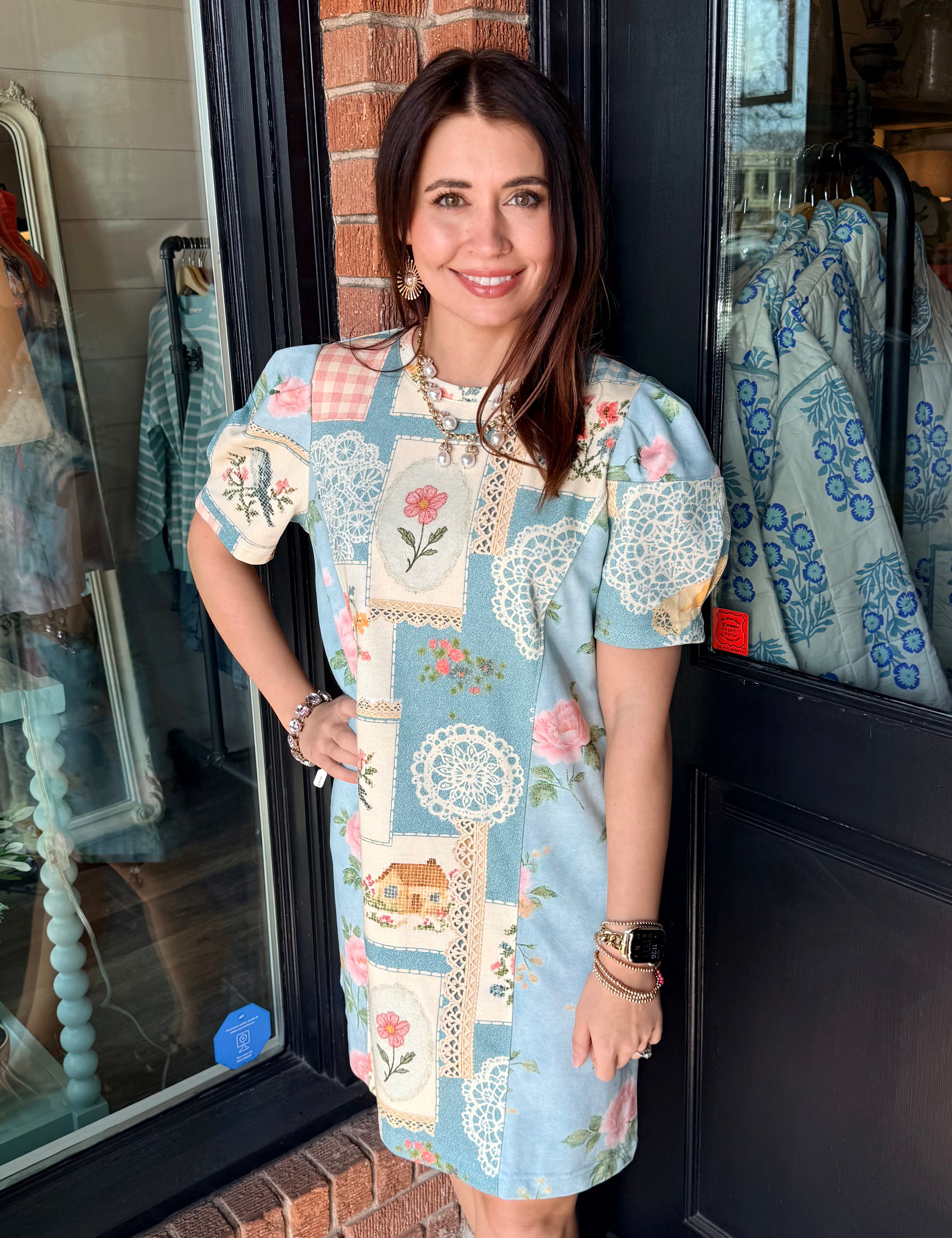 Mia Floral Patchwork Dress