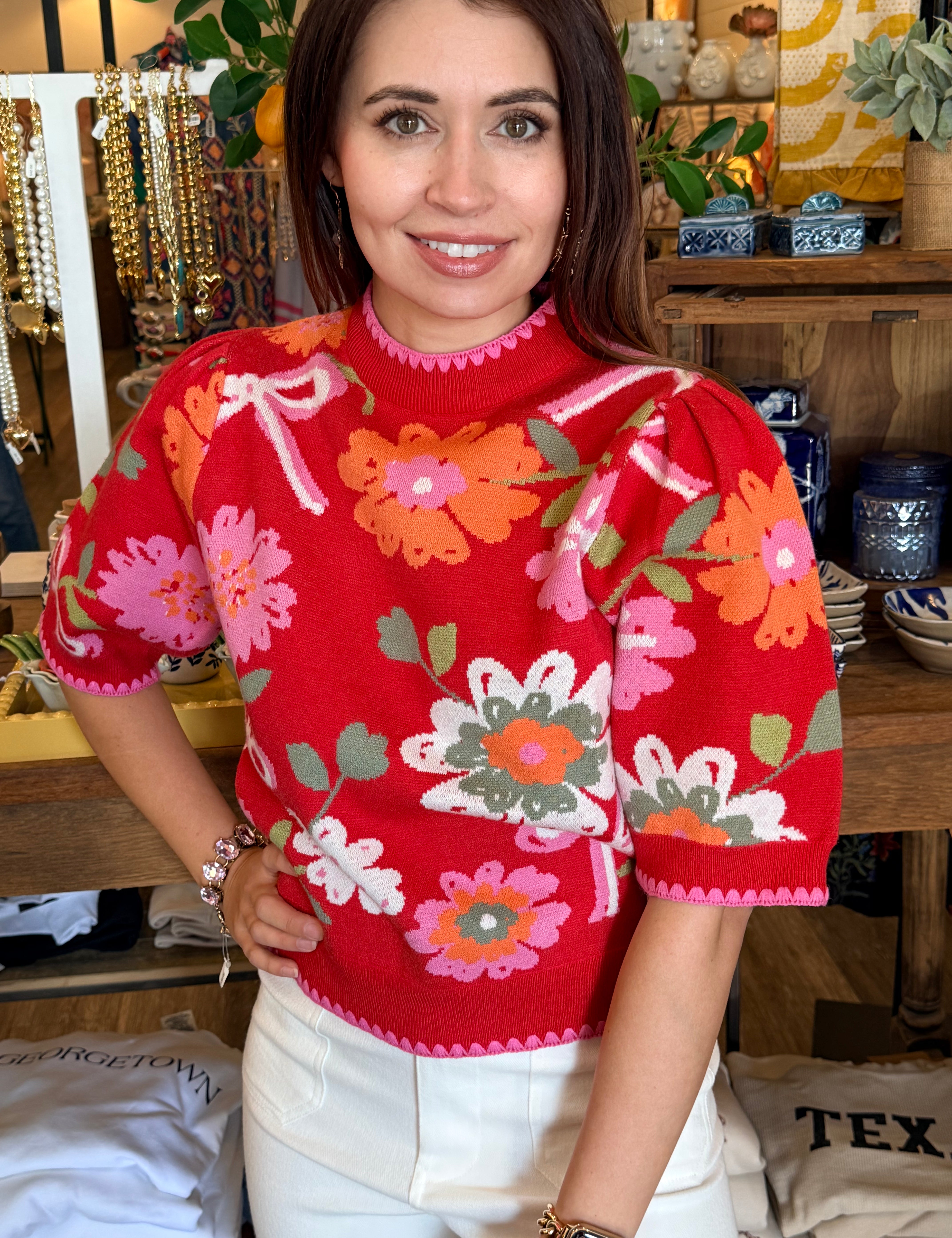 Caroline Floral Sweater