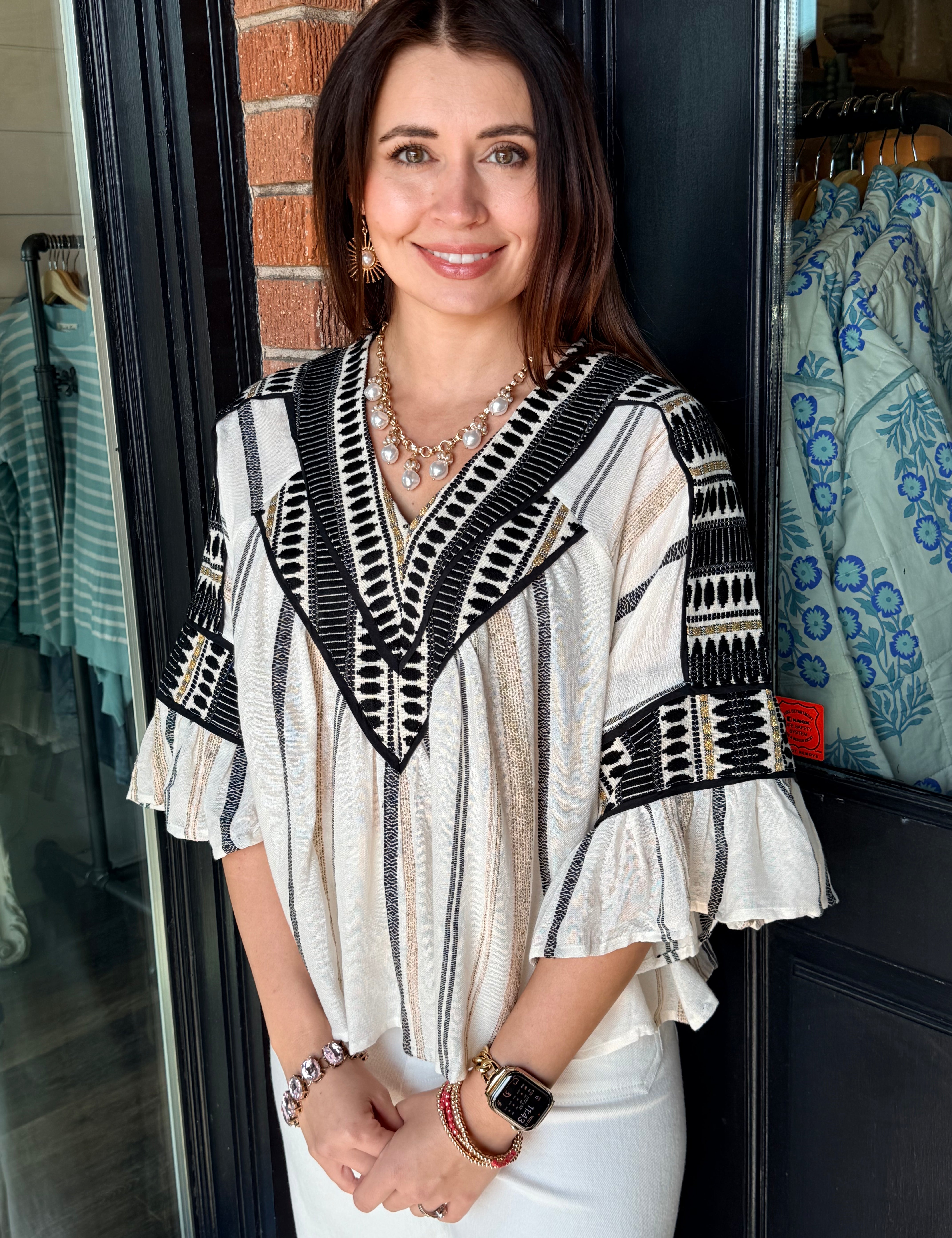 Evie Embroidered Top