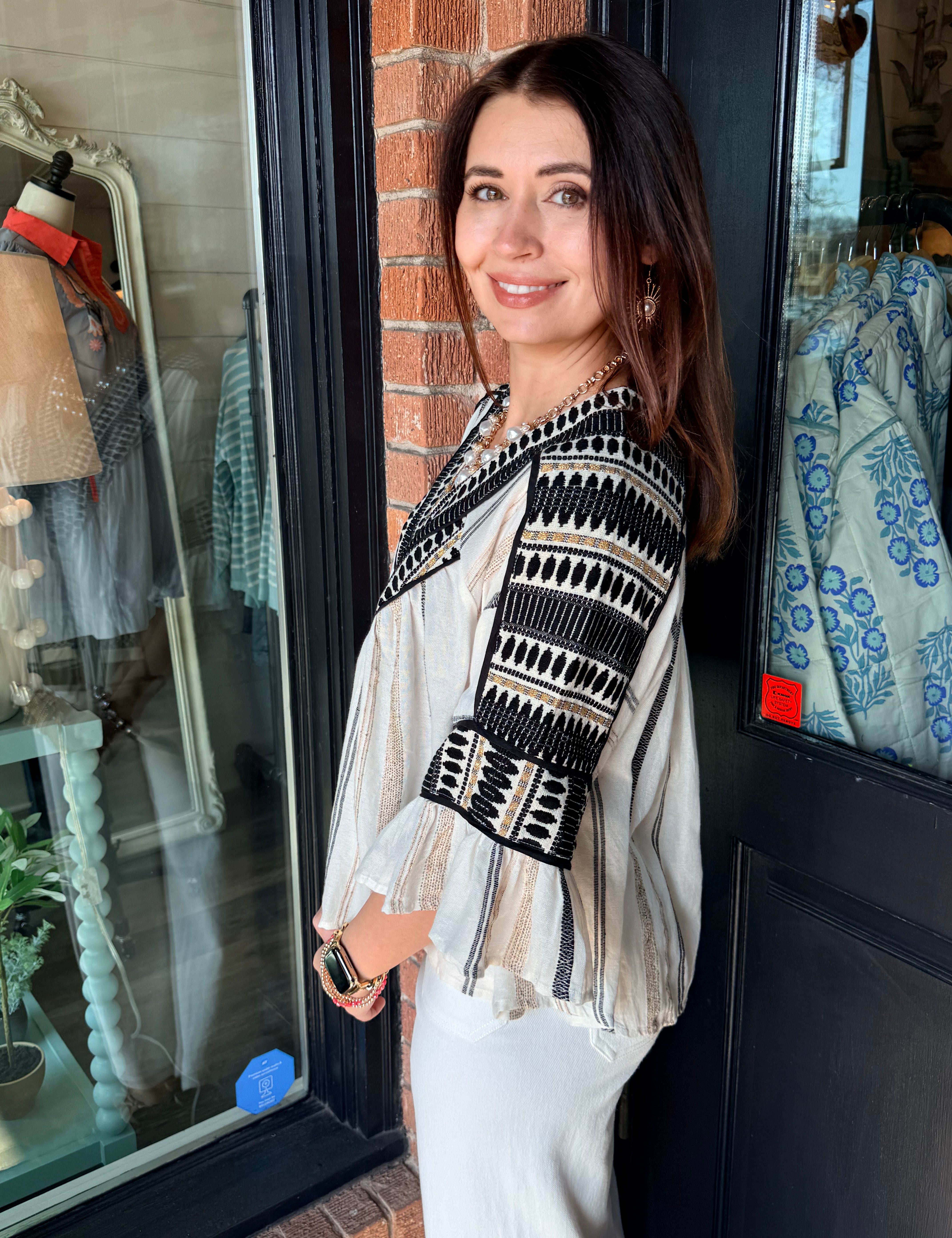 Evie Embroidered Top