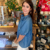 Megan Tie Collar Top