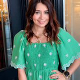 Elise Embroidered Gauze Dress