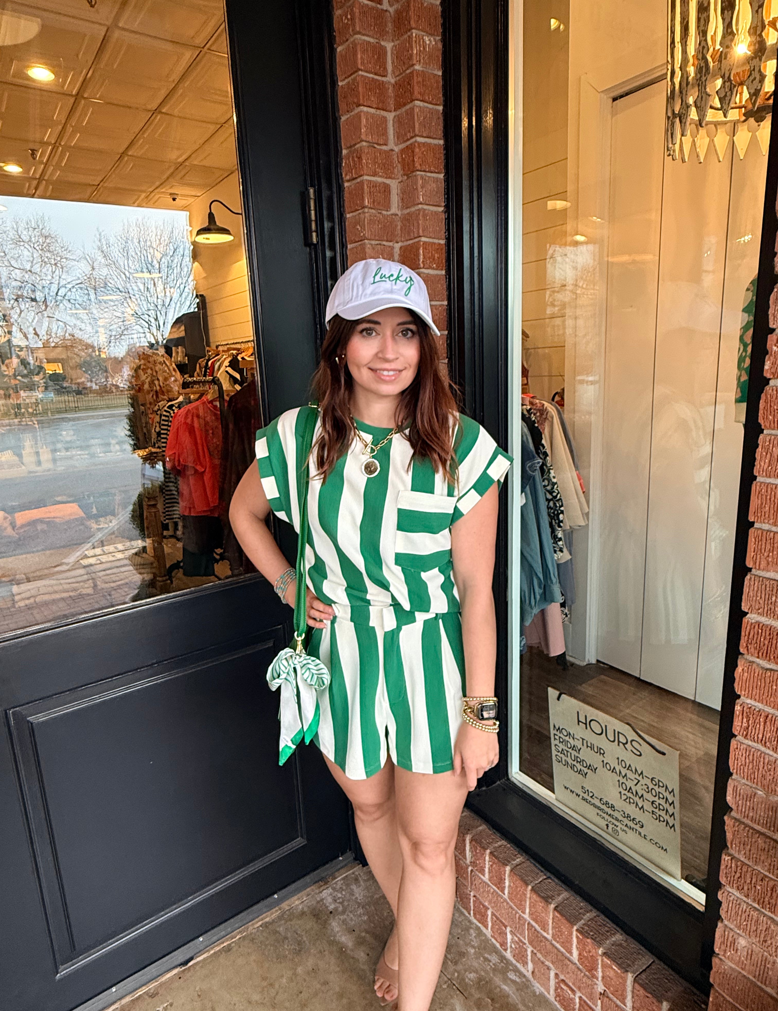 Penelope Striped Round Neck Top