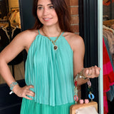 Dedra Pleated Midi Dress