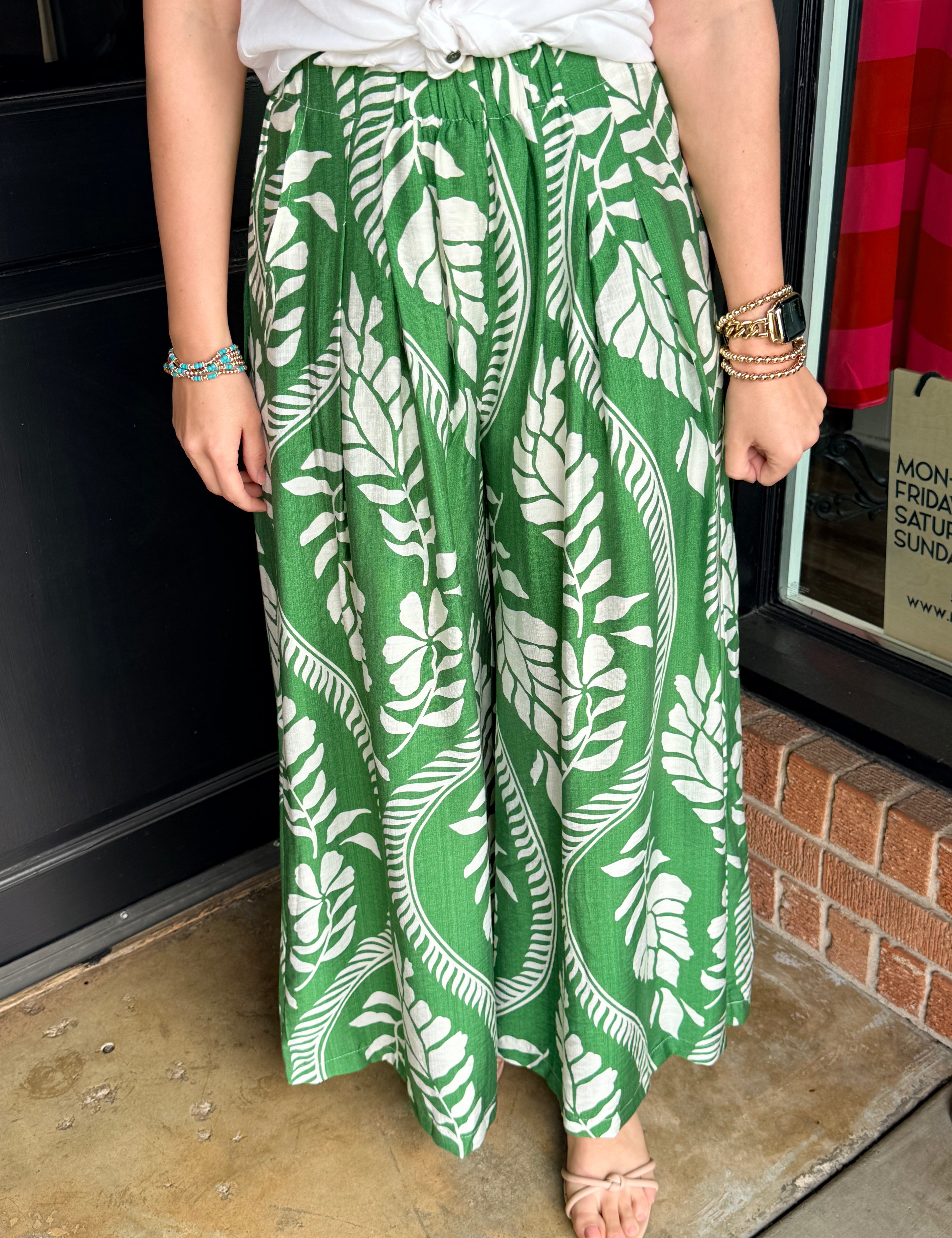 Taylor Tropical Print Pants