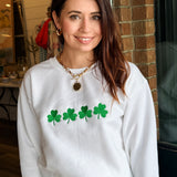 Four Clovers Embroidered Sweatshirt