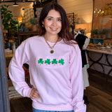 Four Clovers Embroidered Sweatshirt