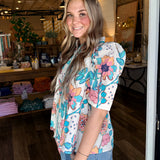 Nina Floral Button Down