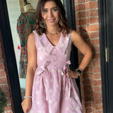 Georgia Gingham Floral Mini Dress